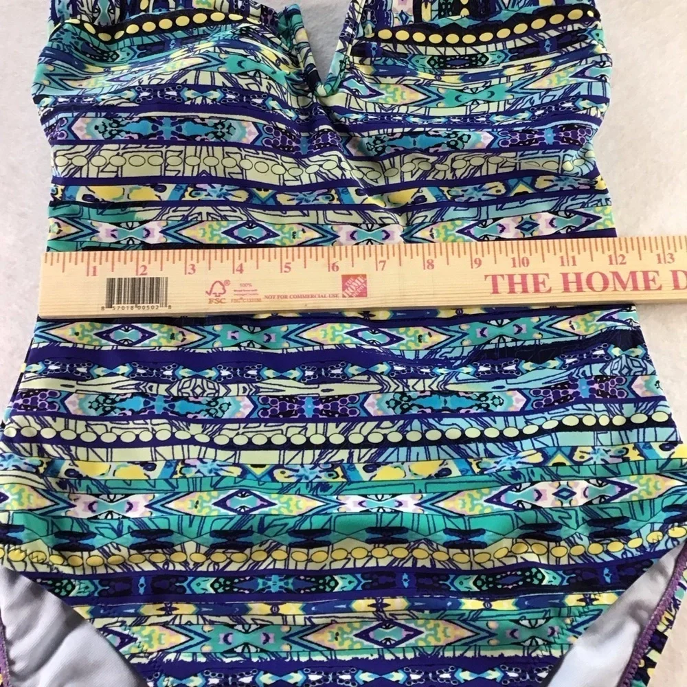 Jessica Simpson Women’s Totem V-Wire Bandeau Maillott One Piece Swimmingsuit wit